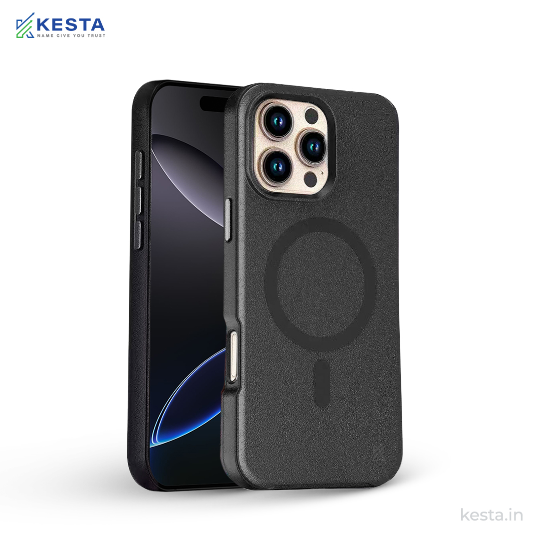 iPhone 16 Pro Max Cover - MagArmour Black Hybrid Case (Grip + Gloss – Textured for Control, Smooth Style)