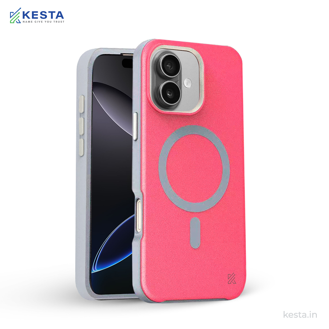 iPhone 16 Plus Cover - MagArmour Pink Hybrid Case (Grip + Gloss – Textured for Control, Smooth Style)
