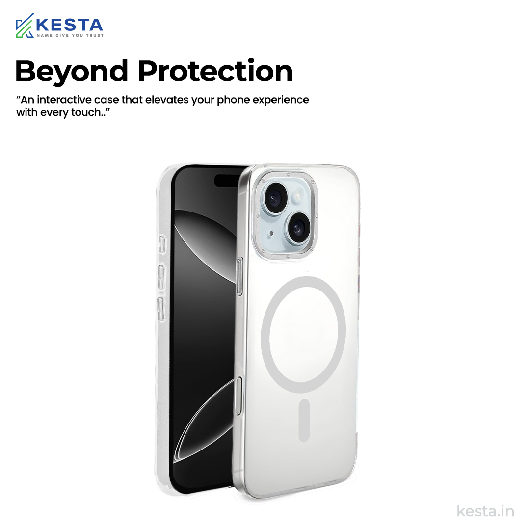 iPhone 15 Cover - Crystal Armour White Transparent Case (Scratch & Smudge Resistant & Wireless Charging Ready)