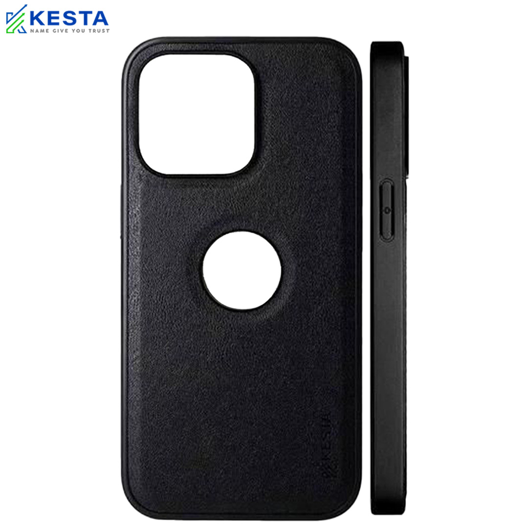 iPhone 13 Pro Max Cover - Classic Black Leather Case (Timeless Style)