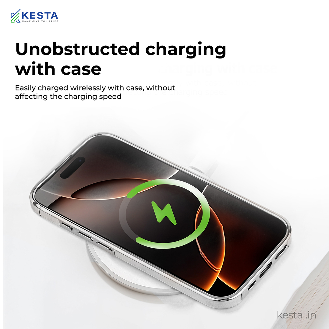 iPhone 17 Cover - Classy Elite Gray Leather Case (Built-In Magnetic Ring Holder)