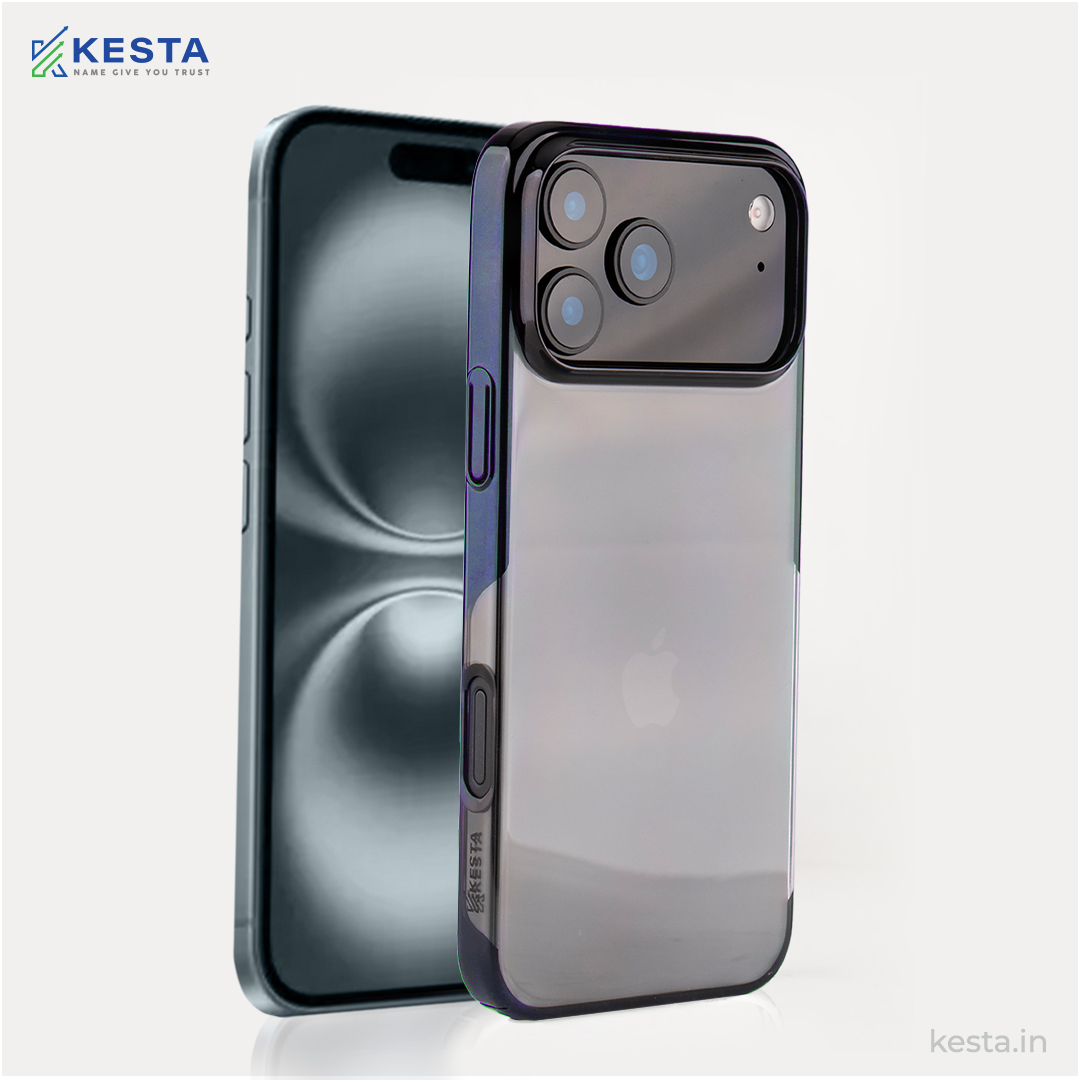 iPhone 17 Pro Max Cover – Transparent Blue | Slim, Shockproof & Anti-Yellowing