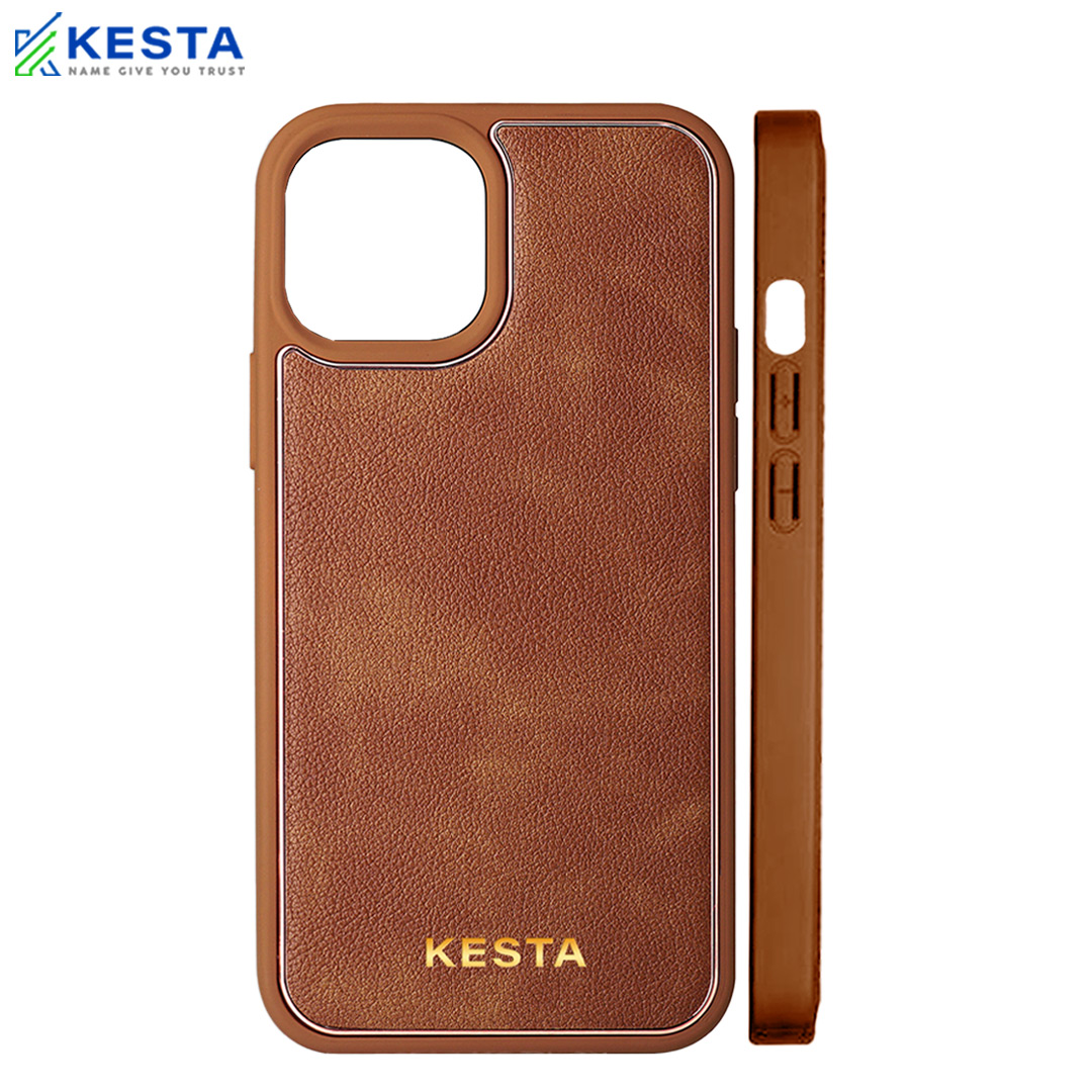 iPhone 14 Pro Cover - Chrome Brown Leather Case (Lightweight Design)