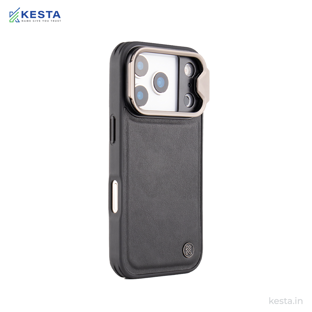 iPhone 17 Pro Max Cover - Elegant Black Leather Case (Eco-Friendly & Durable)