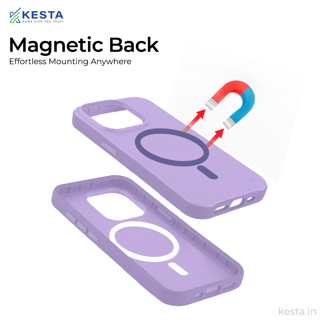 iPhone 15 Pro Max Cover - MagArmour Purple Hybrid Case (Grip + Gloss – Textured for Control, Smooth Style)