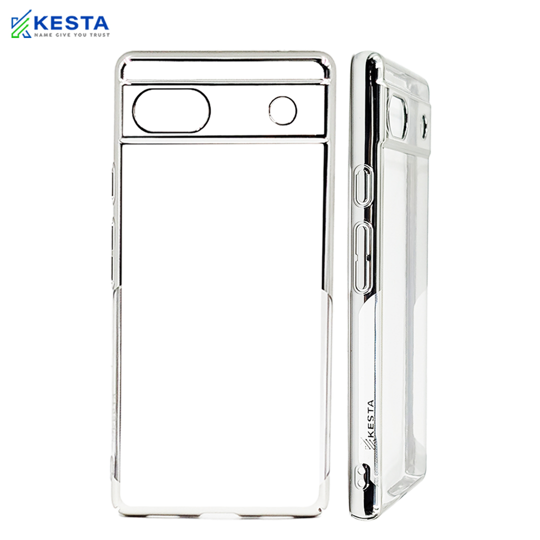Google Pixel 7A Cover - Noble Silver Transparent Case (Eco-Friendly & Durable)