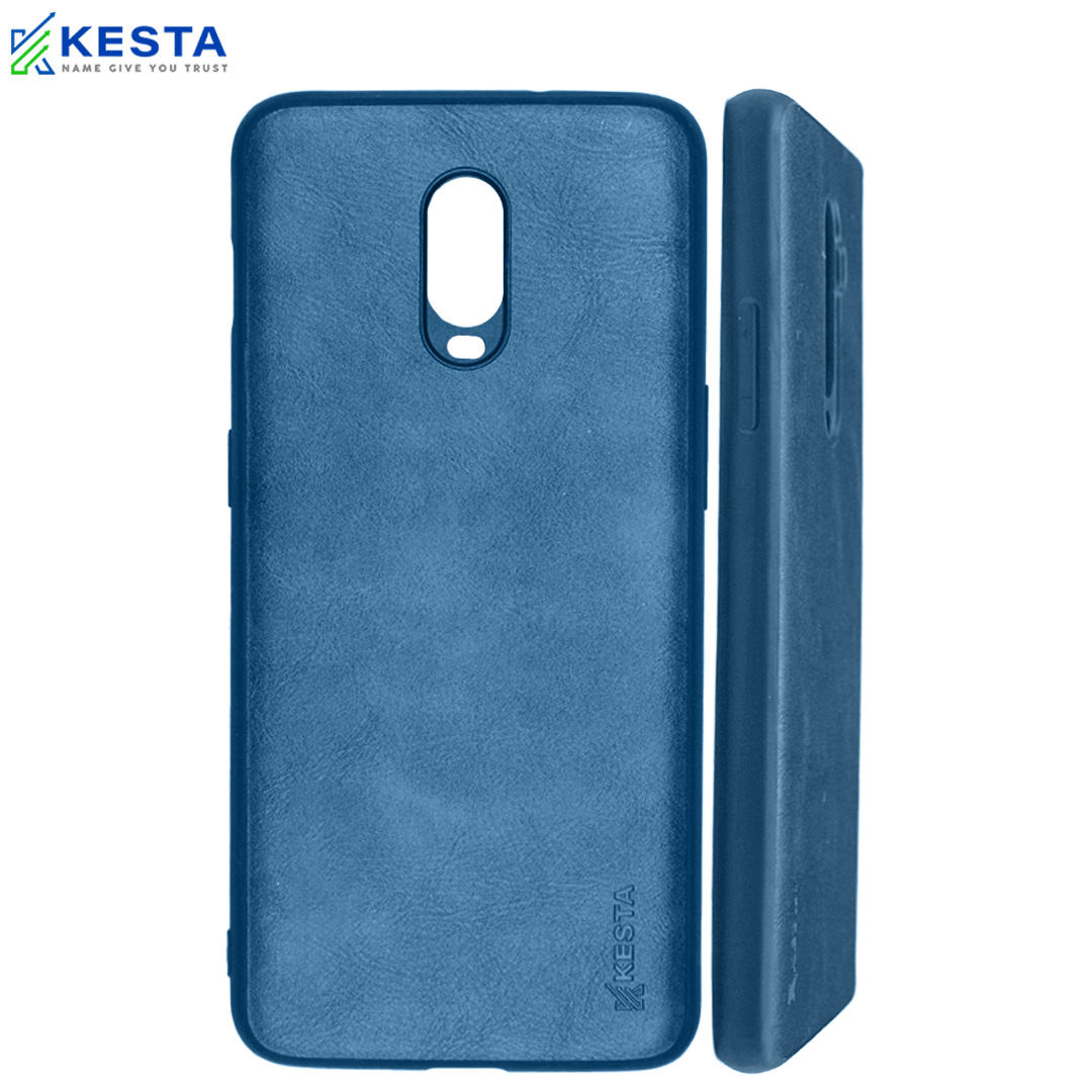 Oneplus 6T Cover - Brave Blue Leather Case (Waterproof & Dustproof)