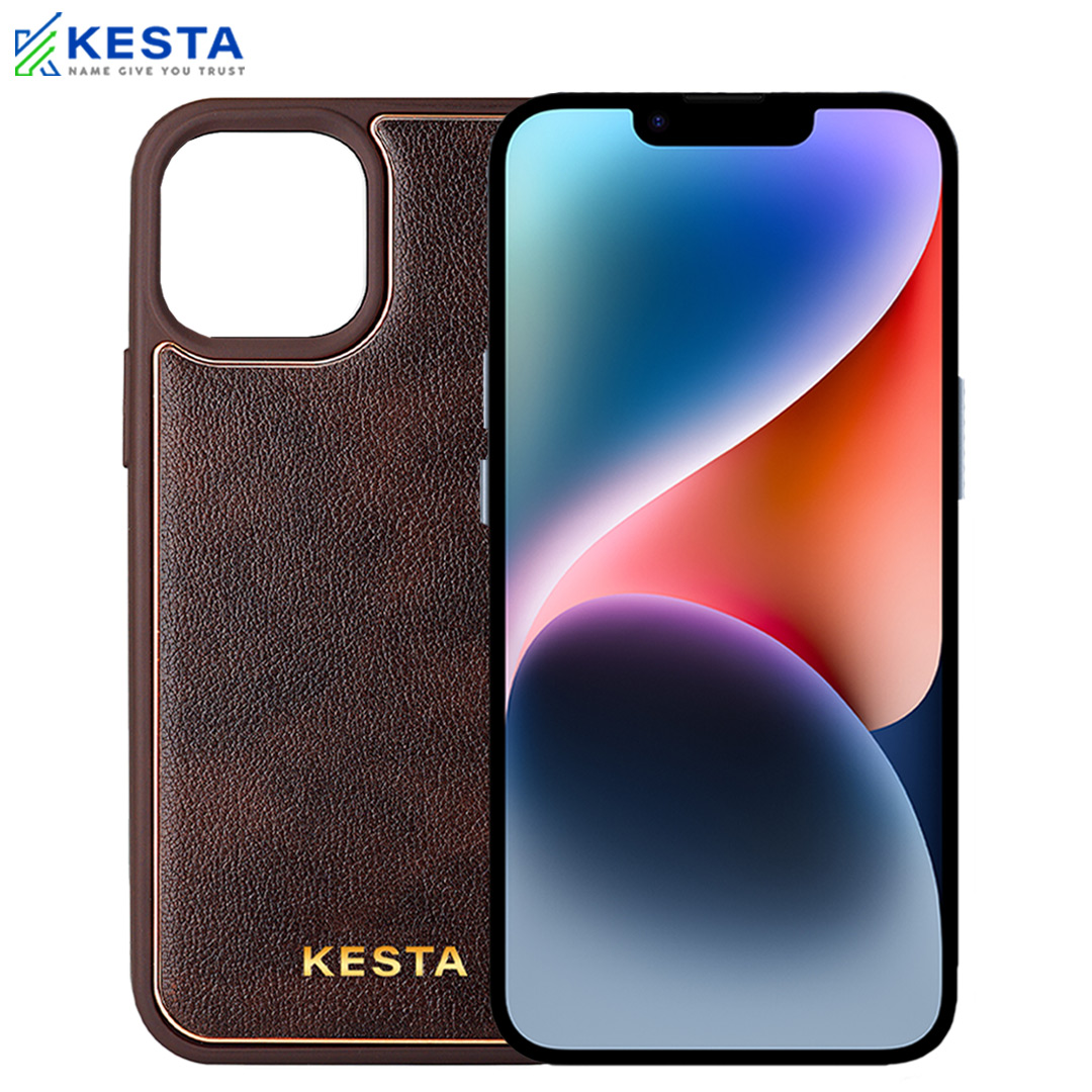 iPhone 13 Pro Max Cover - Chrome Coffee Leather Case (Ultimate Protection)