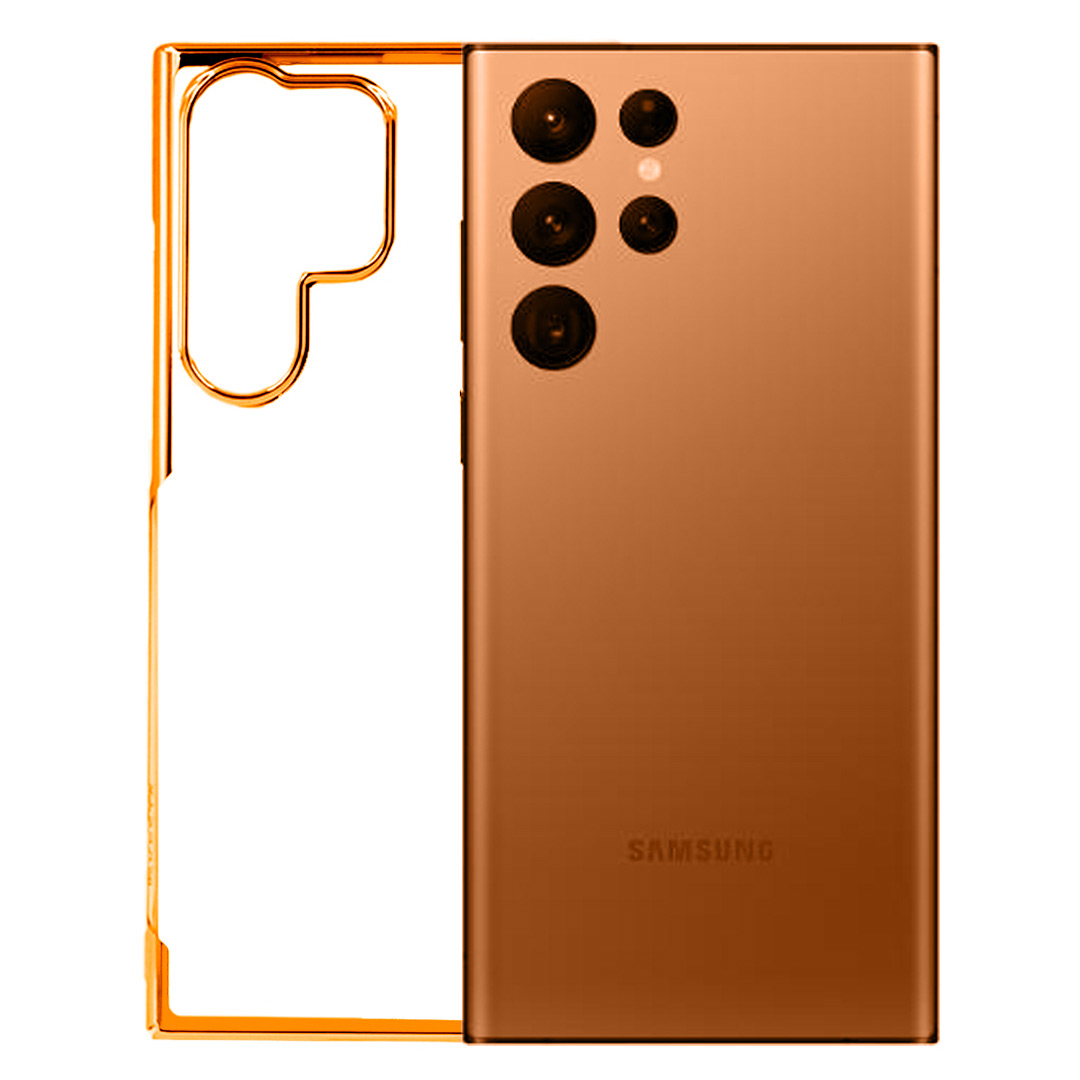 Samsung S25 Ultra Cover - Noble Orange Transparent Case (Screen And Camera Protection)