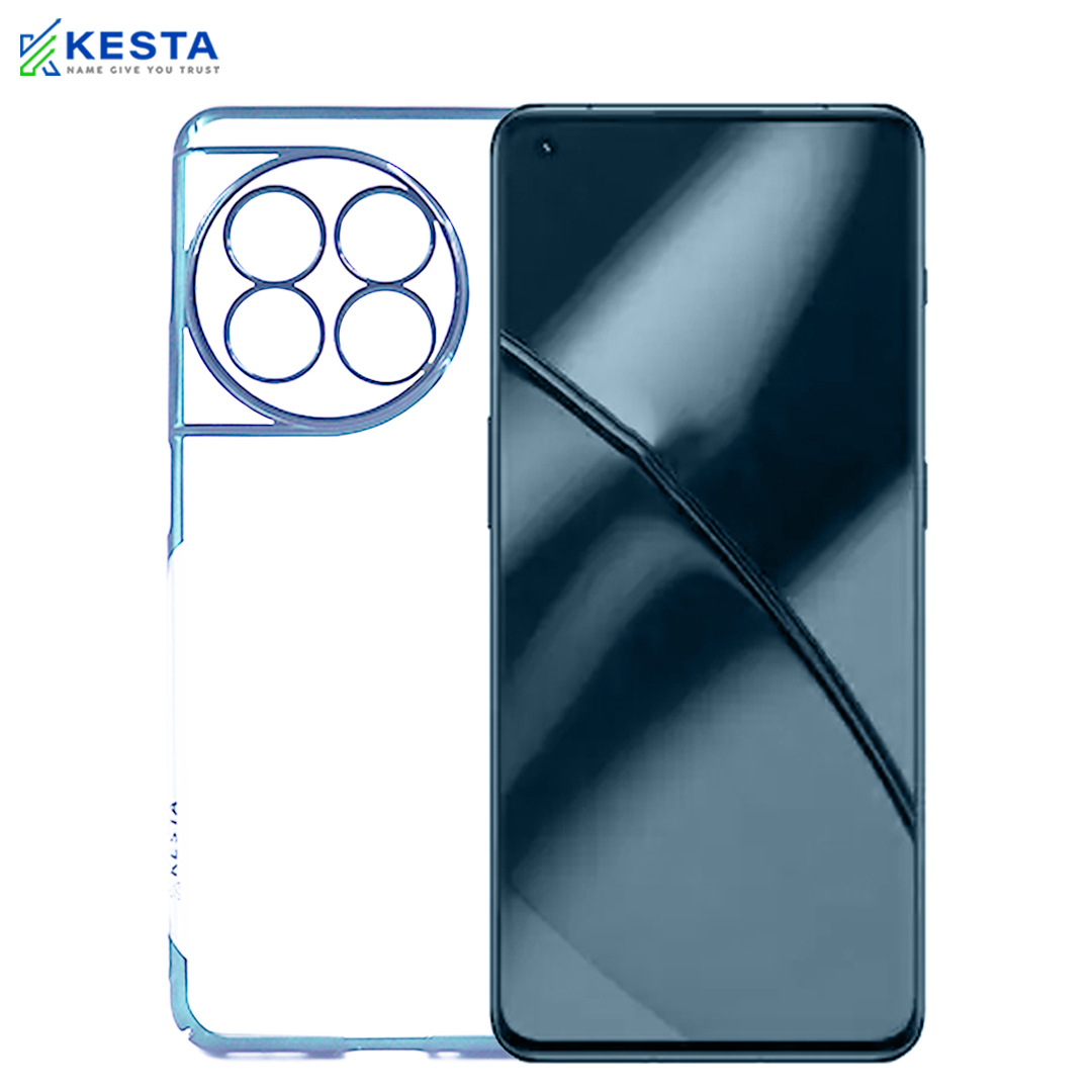 Oneplus 11 Cover - New Blue Transparent Case (Easily Acessable)