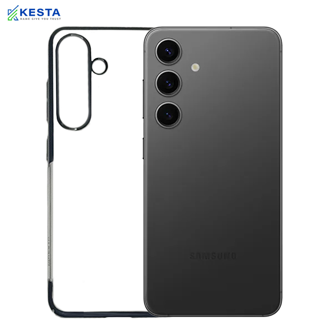 Samsung S25 Cover - Noble Black Transparent Case (Camera Lens Protection)