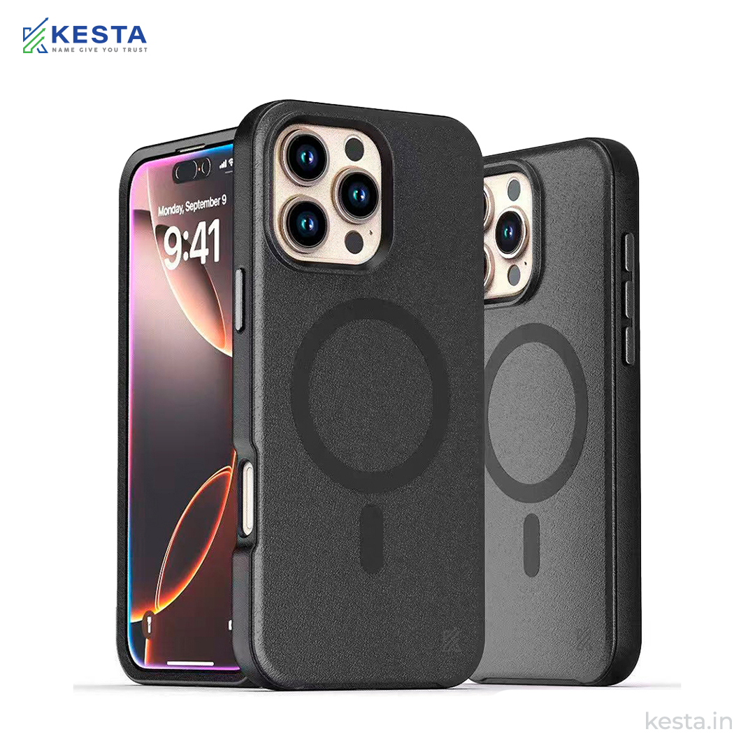 iPhone 16 Pro Max Cover - MagArmour Black Hybrid Case (Grip + Gloss – Textured for Control, Smooth Style)