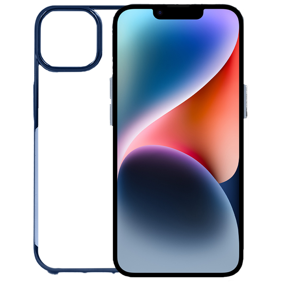 iPhone 14 Cover - Noble Blue Transparent Case (Anti Yellowing Protection)