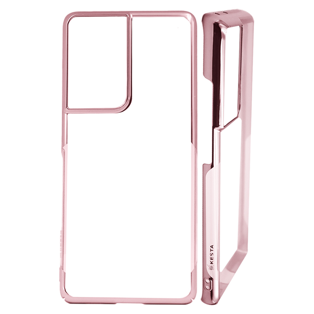 Samsung S21 Ultra Cover - Noble Rose Gold Transparent Case (Anti Yellowing Protection)