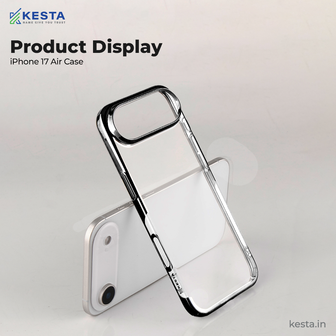 iPhone 17 Air Cover - Black Noble Transparent Case (Supports Irrelevent Drops)