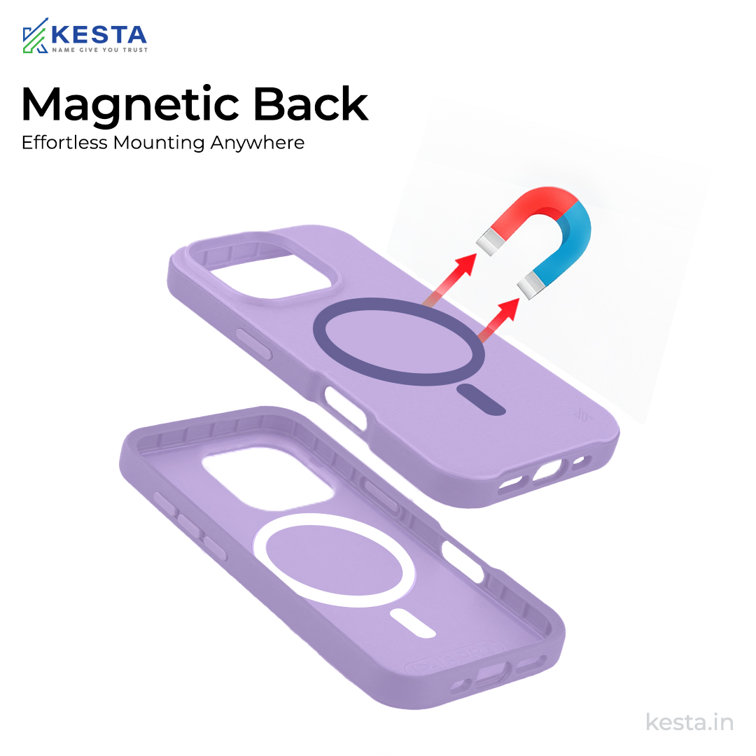 iPhone 16 Cover - MagArmour Purple Hybrid Case (Grip + Gloss – Textured for Control, Smooth Style)