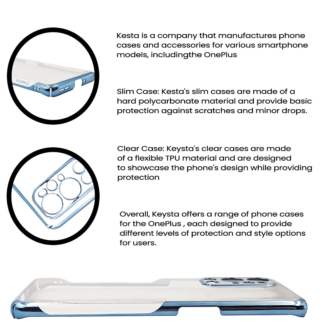 Oneplus 9 Pro Cover - Noble New Blue Transparent Case (Different Level Of Protection And Style)