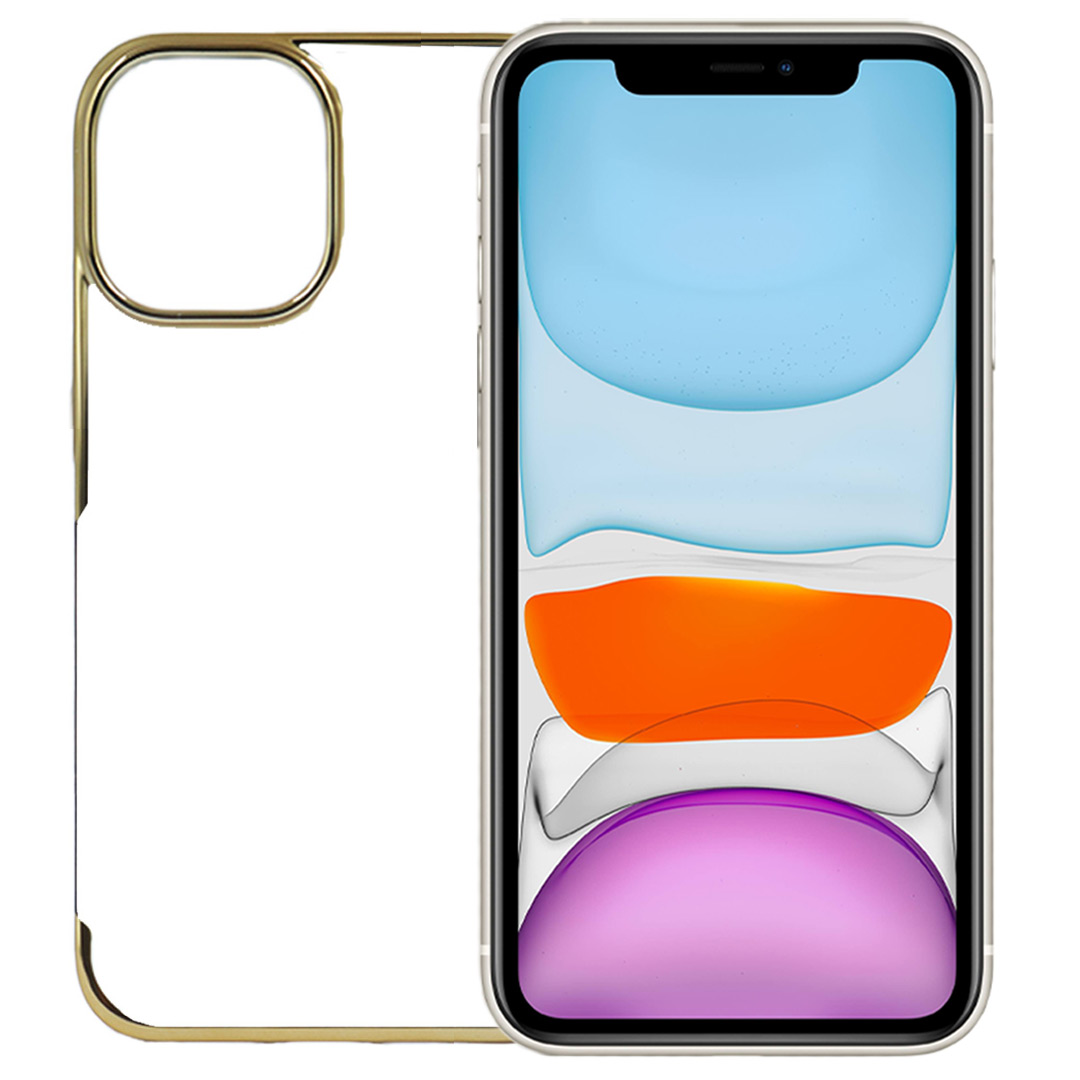 iPhone 11 Cover - Noble Luxury Gold Colour Transparent Case (Style and Security)