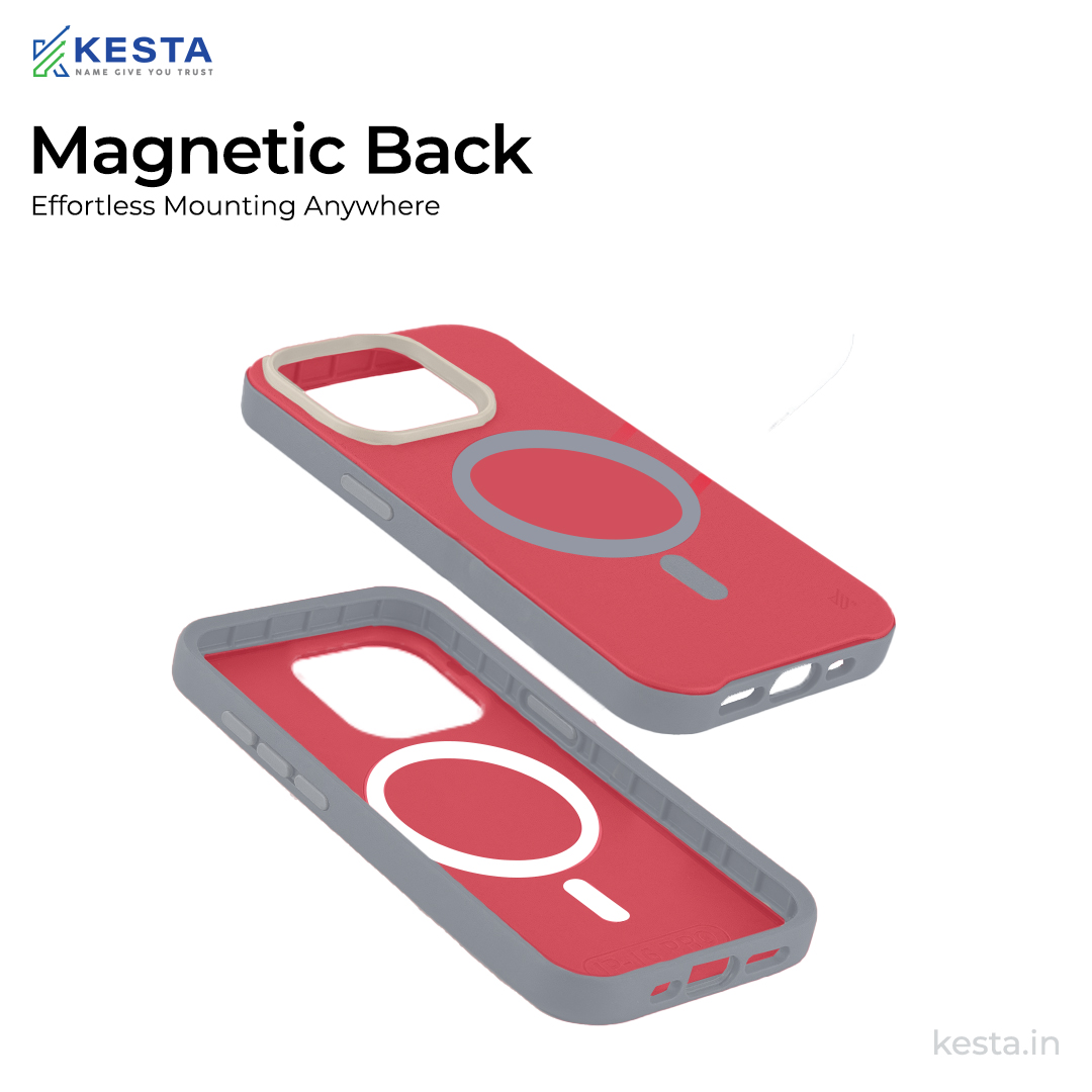 iPhone 15 Cover - MagArmour Pink Hybrid Case (Grip + Gloss – Textured for Control, Smooth Style)