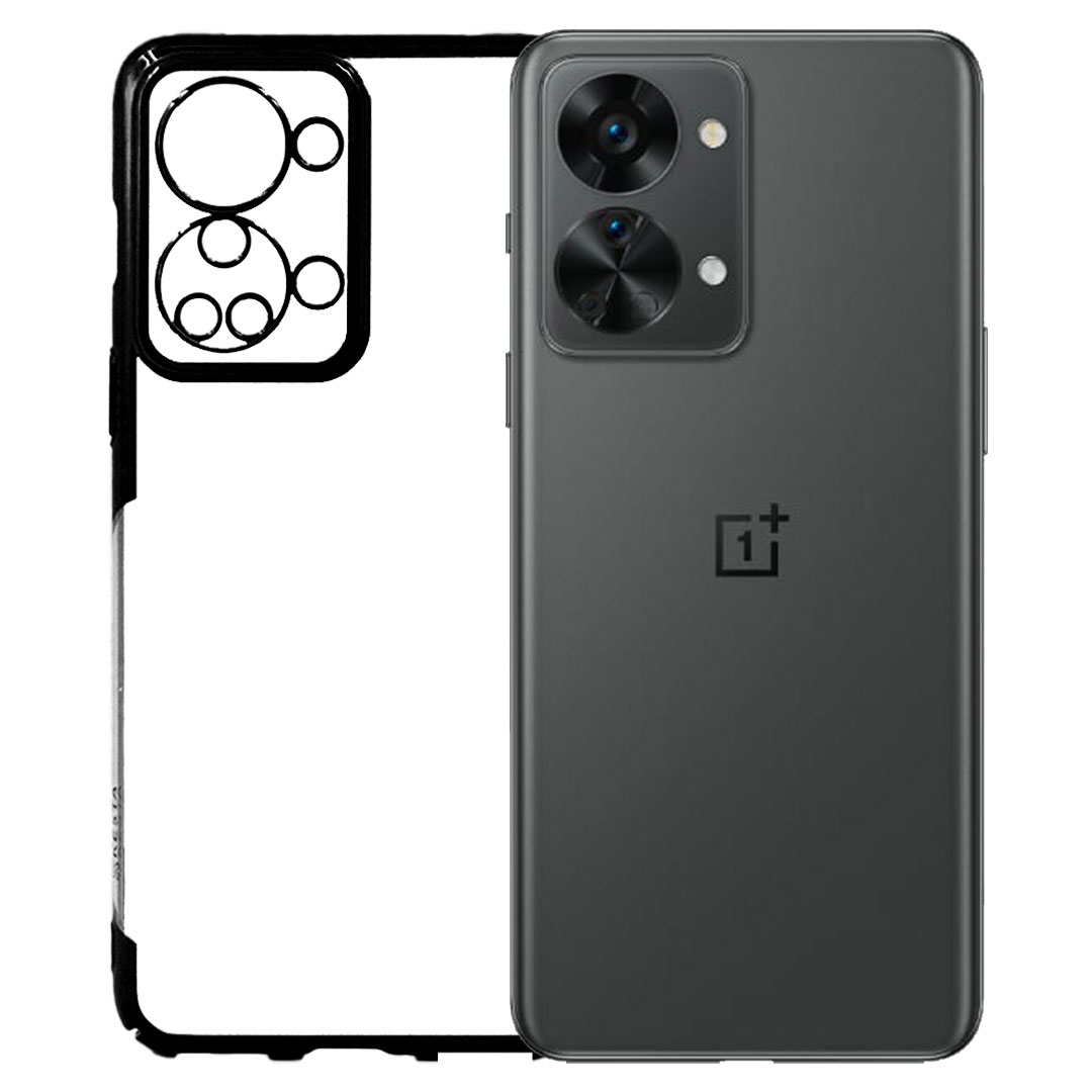 Oneplus Nord 2 T Cover - Noble Black Transparent Case (Anti Yellowing Protection)