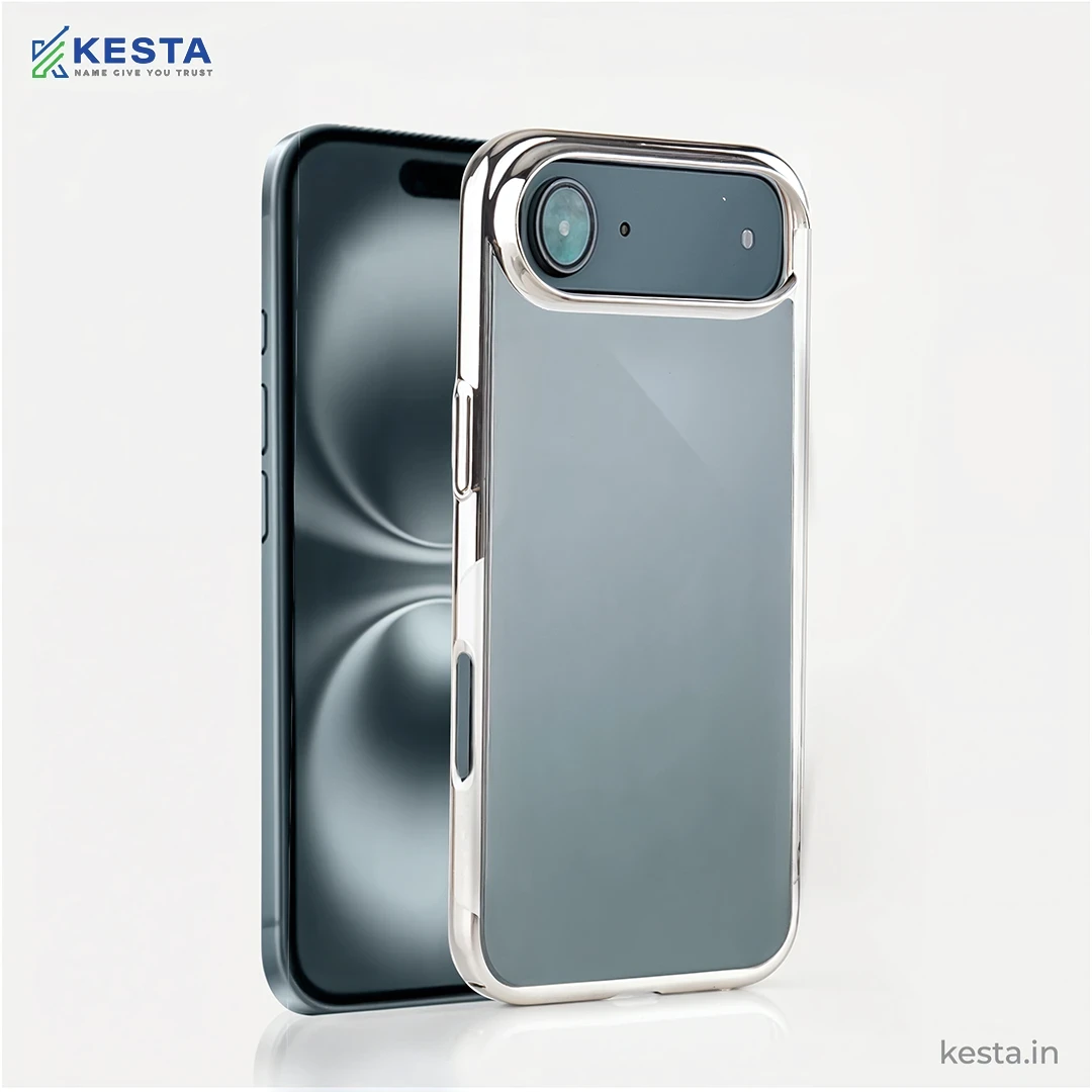 iPhone 17 Air Cover – Transparent Silver | Slim, Shockproof & Anti-Yellowing