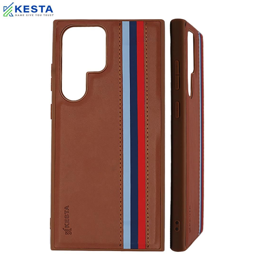 Samsung S23 Ultra Cover - Phantom Brown Leather Case (Shock Proof)