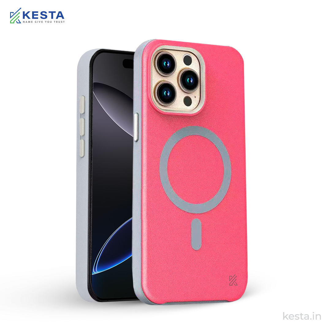 iPhone 15 Pro Max Cover - MagArmour Pink Hybrid Case (Grip + Gloss – Textured for Control, Smooth Style)