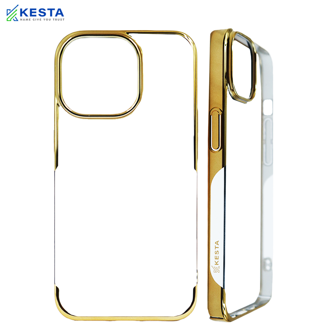 iPhone 13 Pro Cover - Noble Gold Transparent Case (Dust Resistant)
