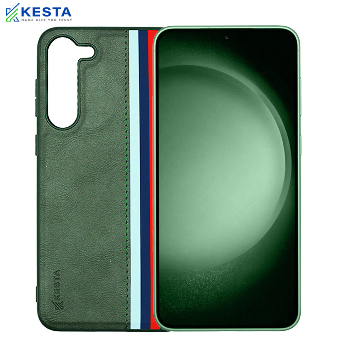 Samsung S23 Plus Cover - Phantom Green Leather Case (Shock Proof)