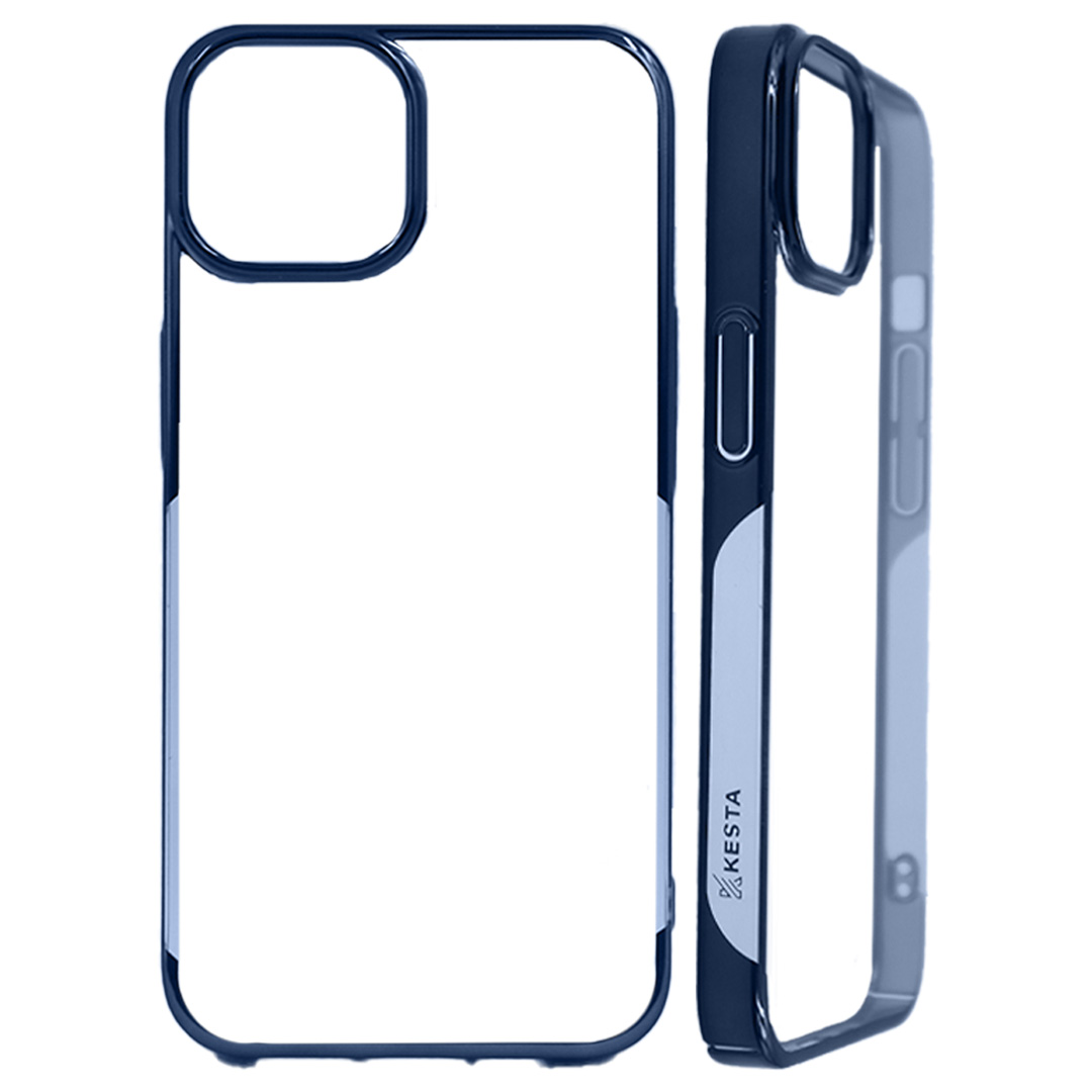 iPhone 14 Cover - Noble Blue Transparent Case (Anti Yellowing Protection)