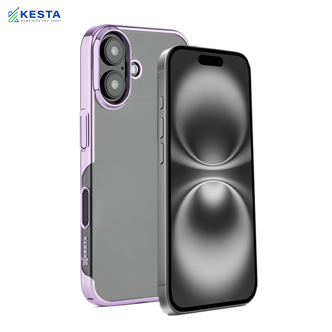 iPhone 16 Plus Cover - Noble Light Purple Transparent Case (Drop Protection)