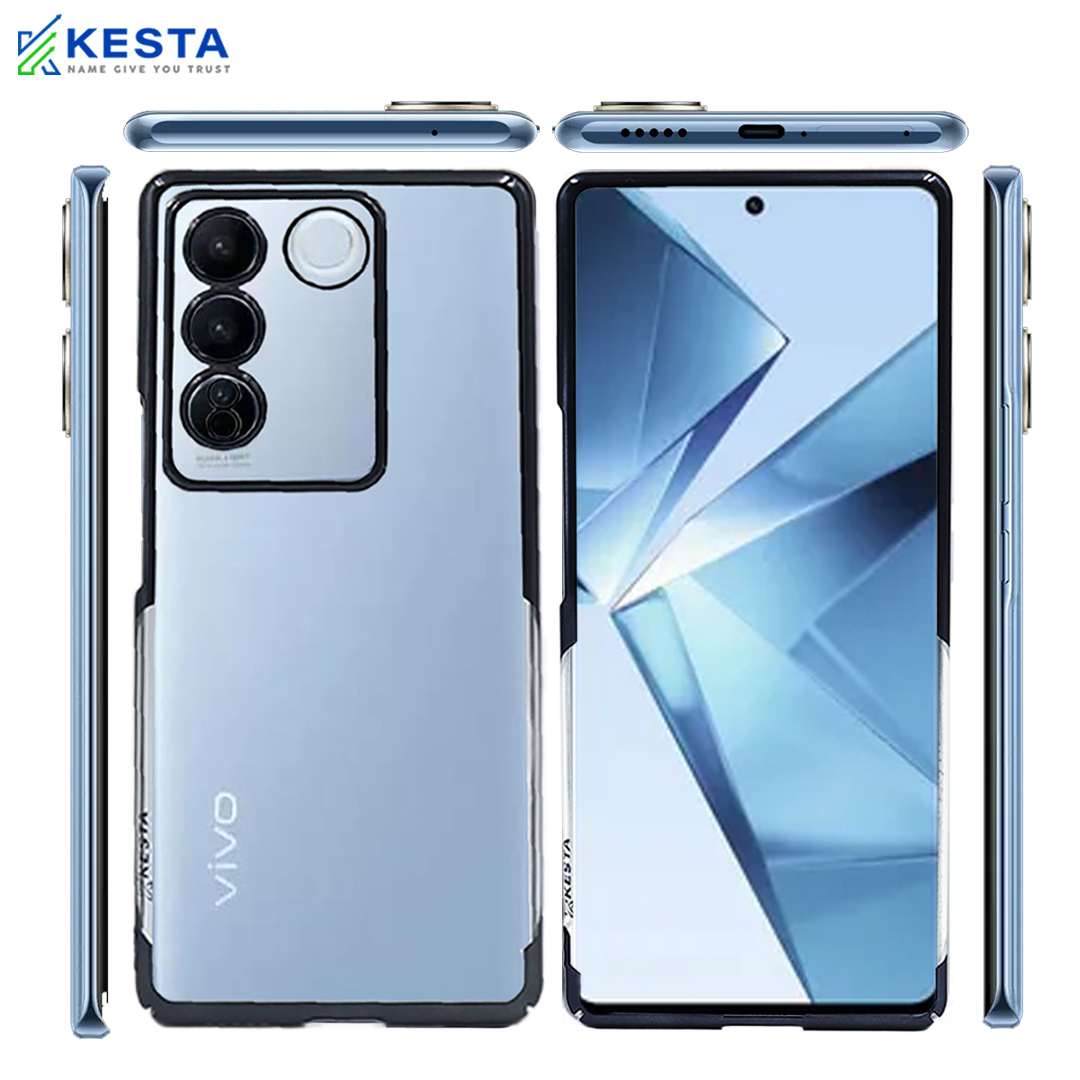 Vivo V27 Pro Cover - Noble Blue Transparent Case (Protection)