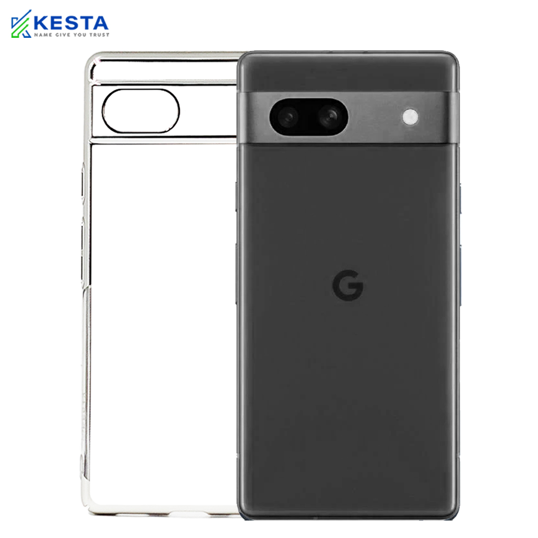 Google Pixel 7A Cover - Noble Silver Transparent Case (Eco-Friendly & Durable)