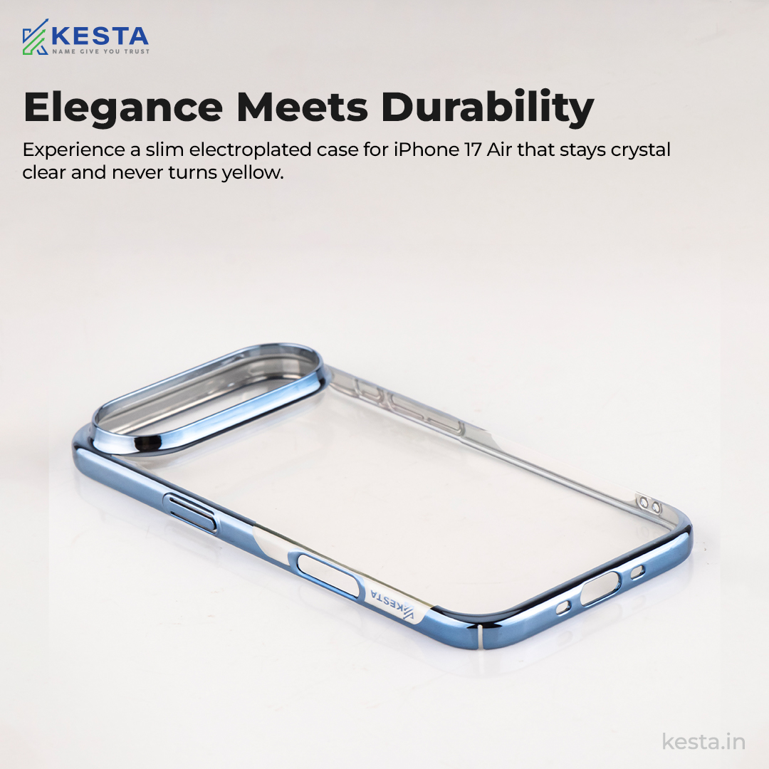 iPhone 17 Air Cover - New Blue Noble Transparent Case (Supports Irrelevent Drops)