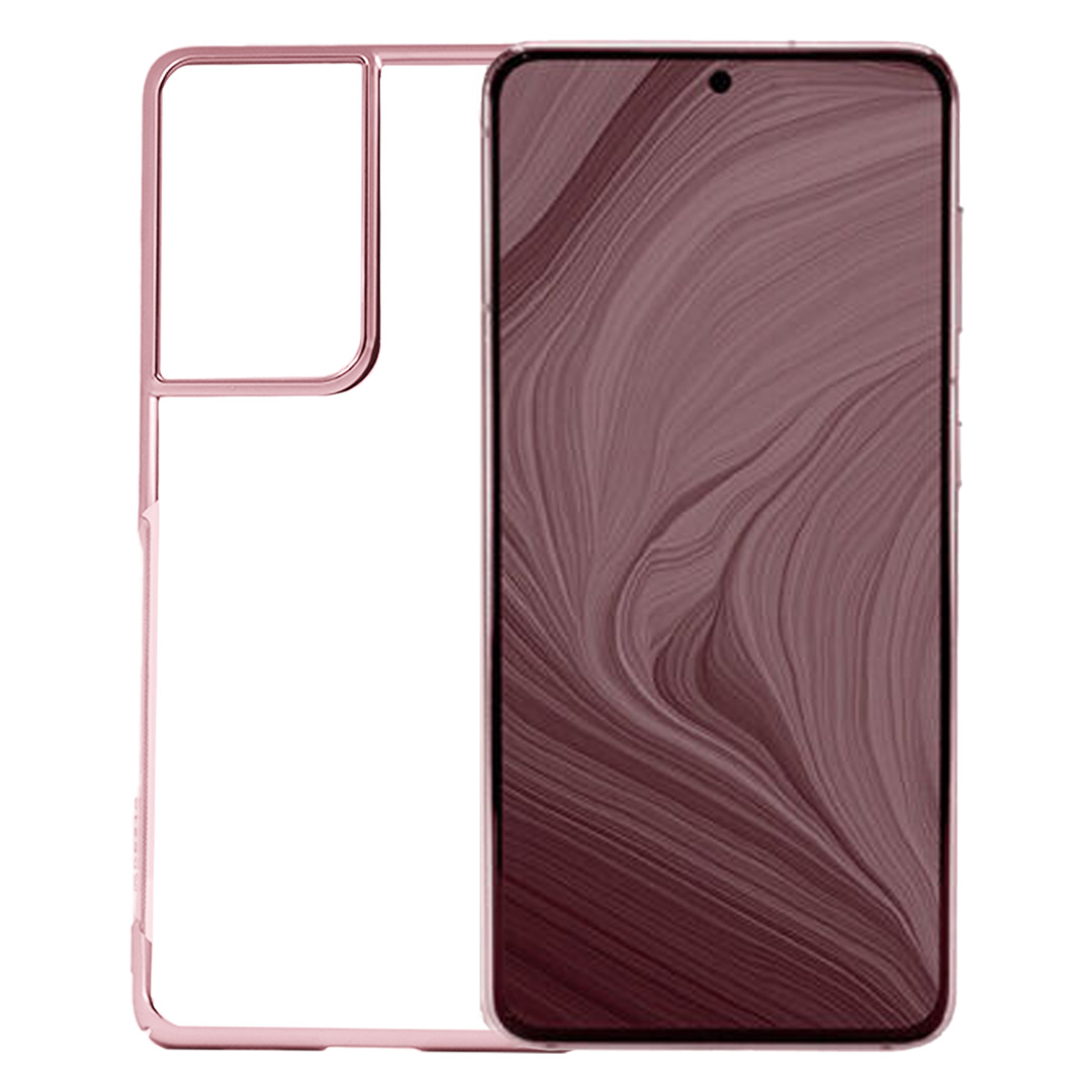Samsung S21 Ultra Cover - Noble Rose Gold Transparent Case (Anti Yellowing Protection)