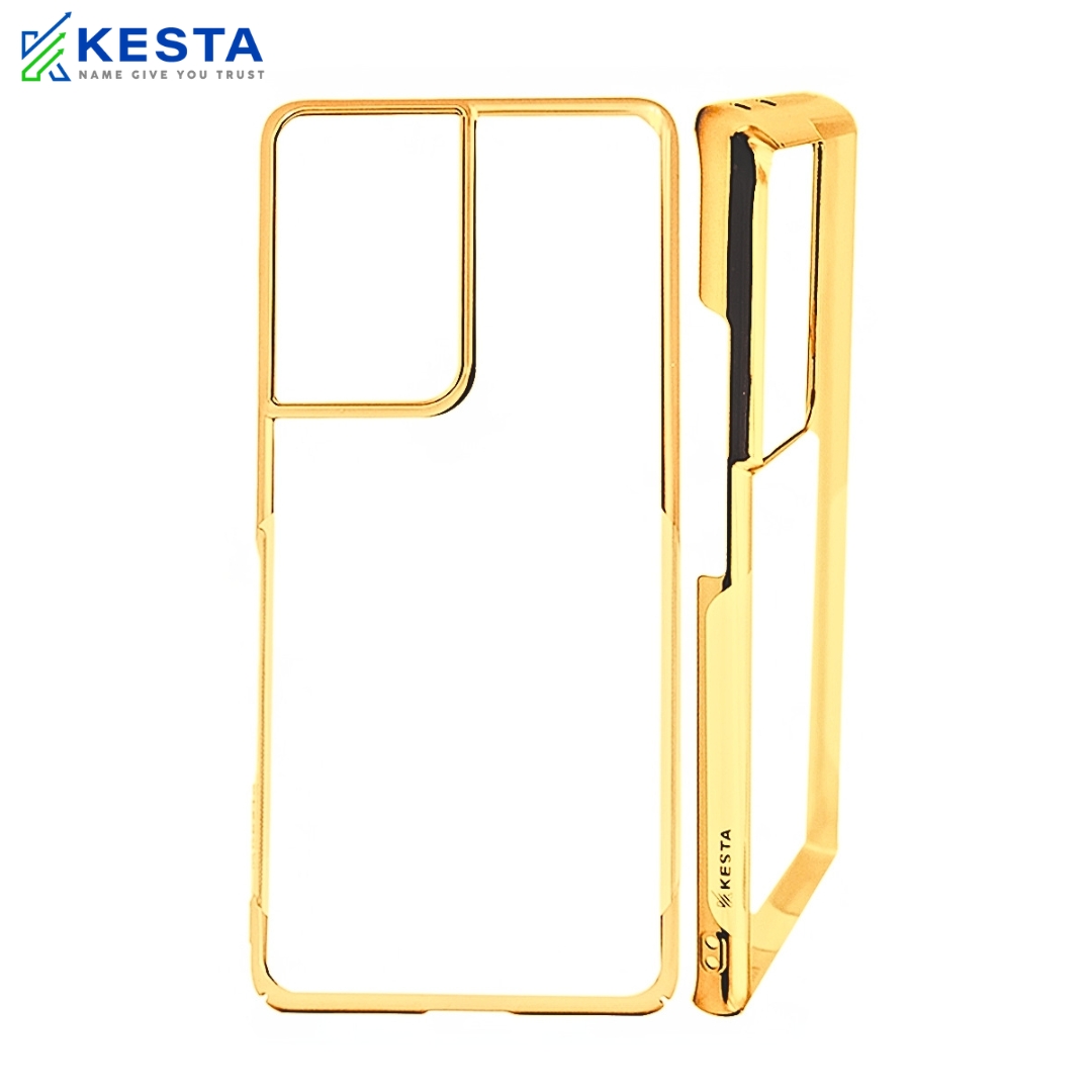 Samsung S21 Ultra Cover - Noble Gold Transparent Case (Anti Yellowing Protection)