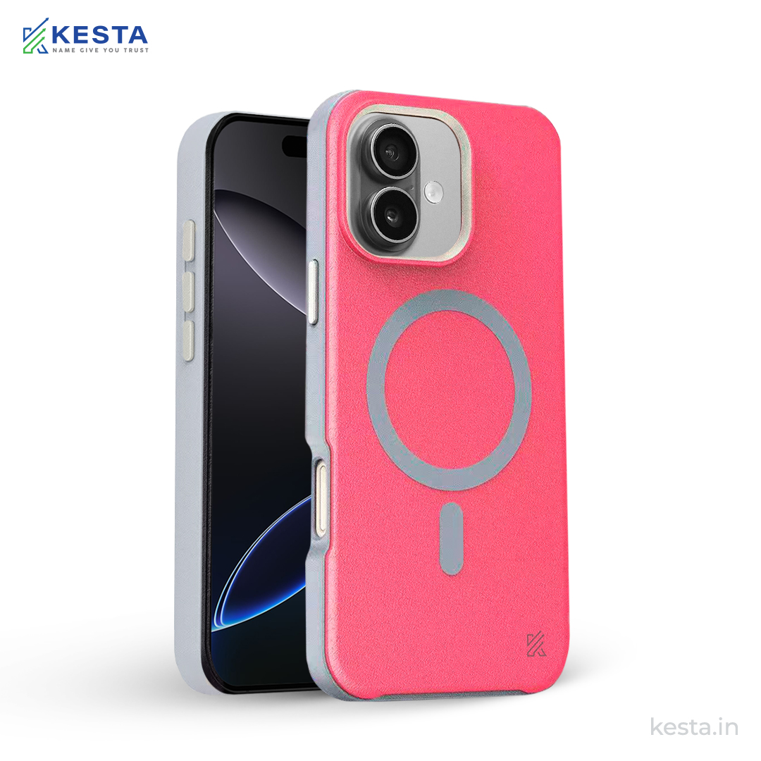 iPhone 16 Plus Cover - MagArmour Pink Hybrid Case (Grip + Gloss – Textured for Control, Smooth Style)