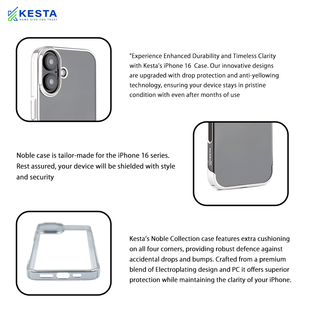 iPhone 17 Cover - Silver Noble Transparent Case (Supports Irrelevent Drops)