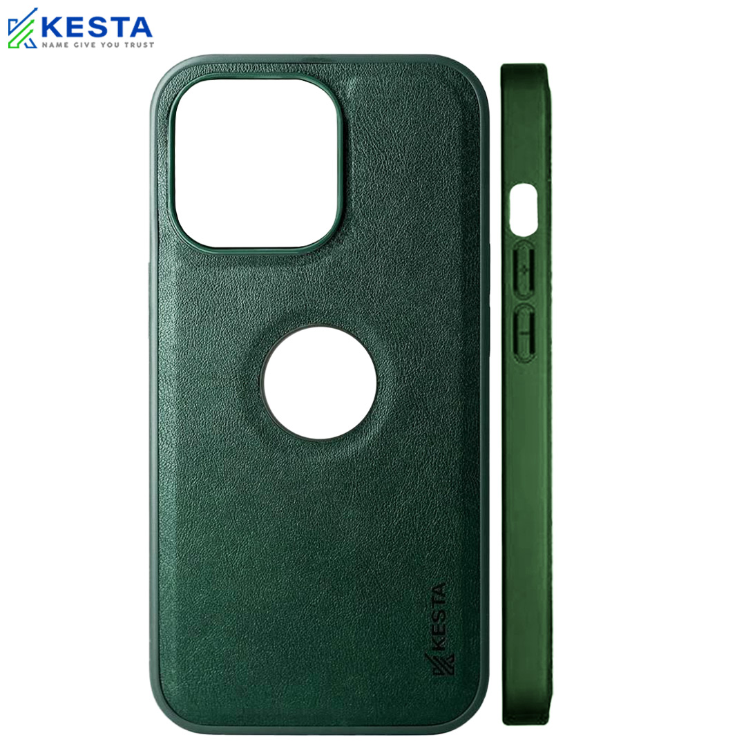 iPhone 11 Pro Cover - Classic Green Leather Case (Drop Protection)