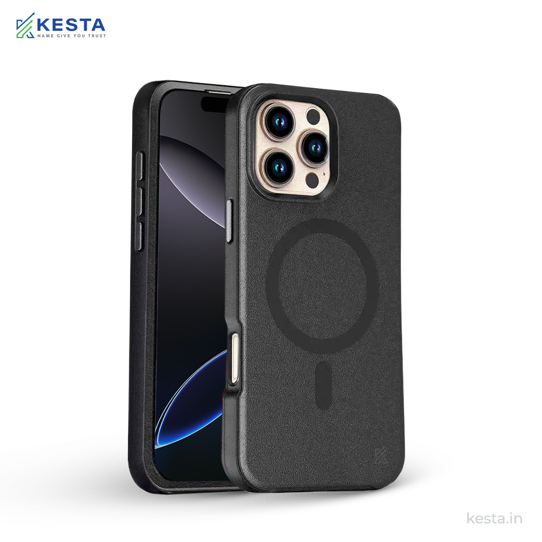 iPhone 16 Pro Cover - MagArmour Black Hybrid Case (Grip + Gloss – Textured for Control, Smooth Style)