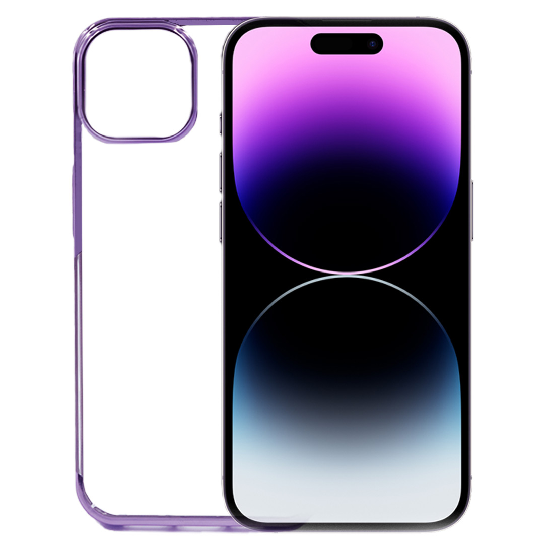 iPhone 14 Cover - Noble Purple Transparent Case (Anti Yellowing Protection)