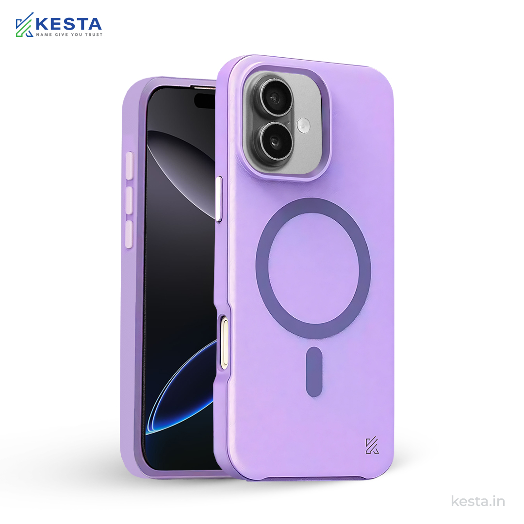 iPhone 16 Cover - MagArmour Purple Hybrid Case (Grip + Gloss – Textured for Control, Smooth Style)