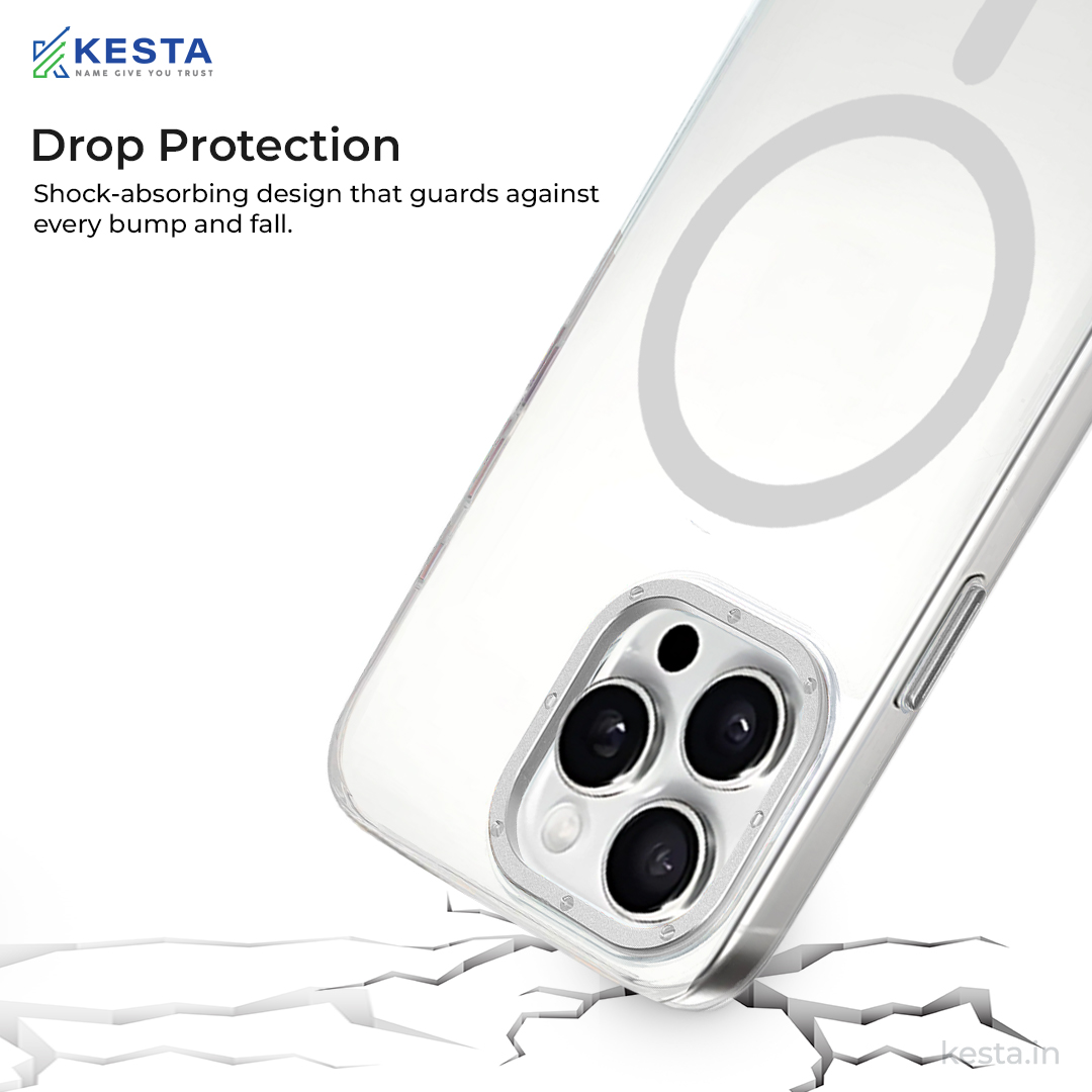 iPhone 16 Pro Cover - Crystal Armour White Transparent Case (Scratch & Smudge Resistant & Wireless Charging Ready)