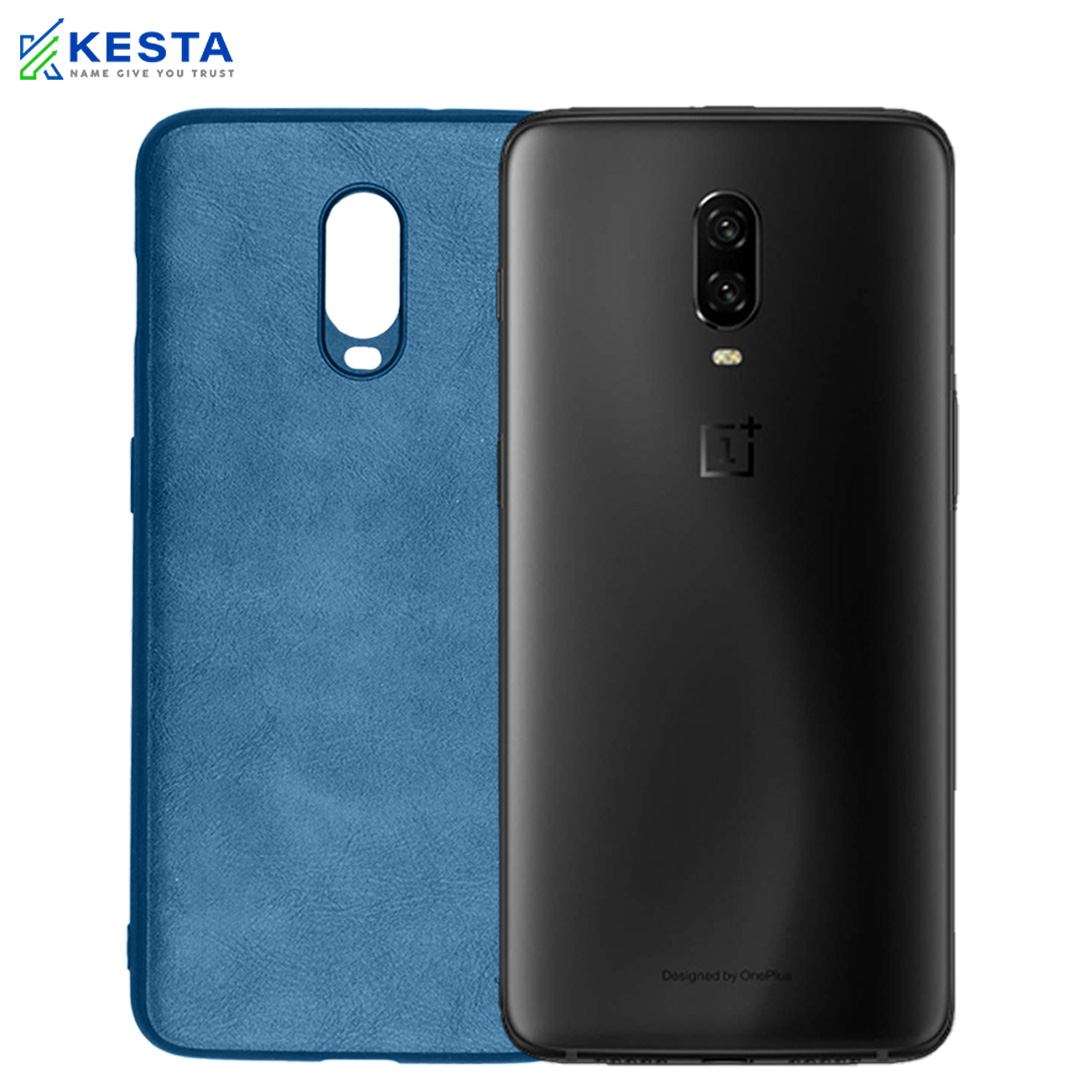 Oneplus 6T Cover - Brave Blue Leather Case (Waterproof & Dustproof)