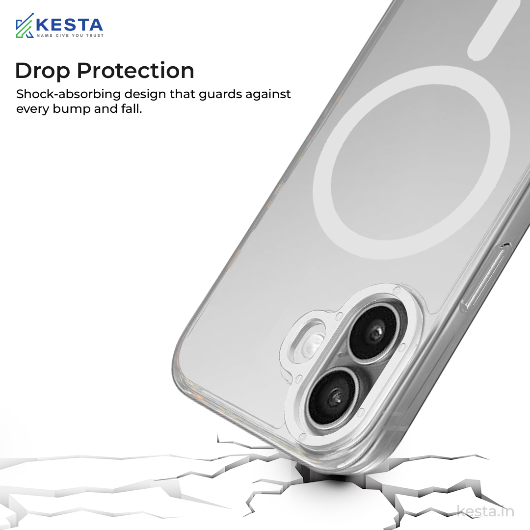 iPhone 16 Cover - Crystal Armour White Transparent Case (Scratch & Smudge Resistant & Wireless Charging Ready)