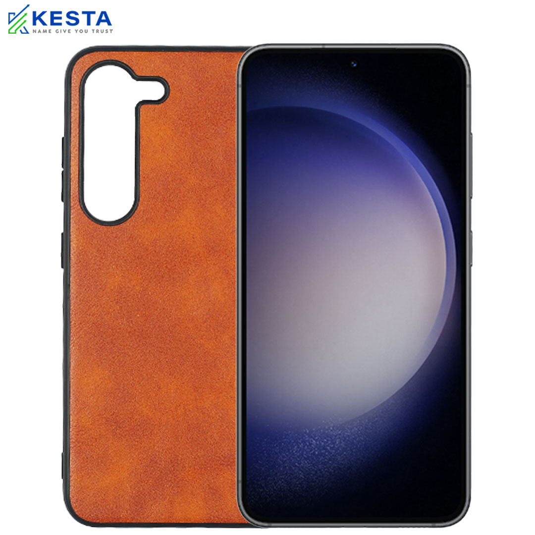 Samsung S23 Cover - Brave Brown Leather Case (Waterproof & Dustproof)