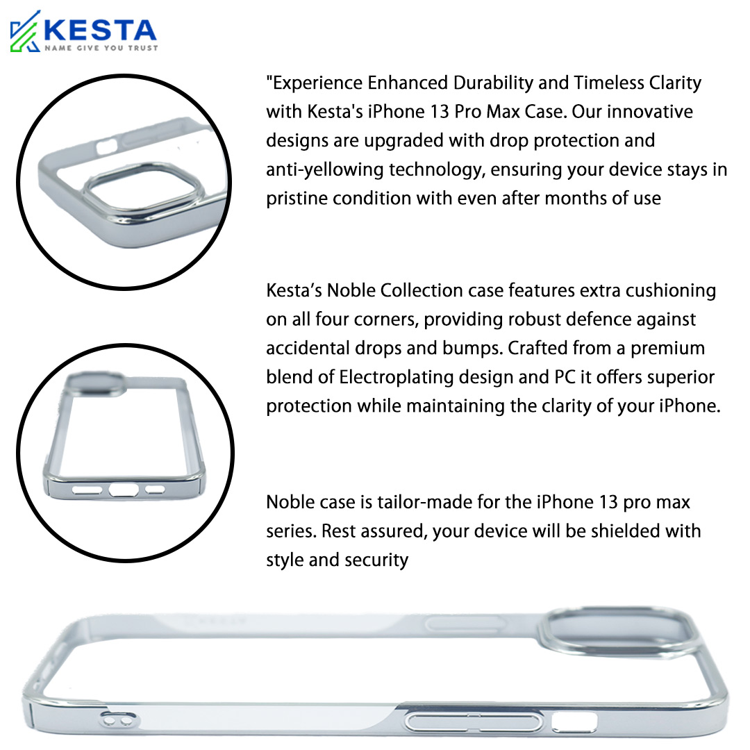 iPhone 11 Cover - Noble Silver Transparent Case (Powerfull Protection)