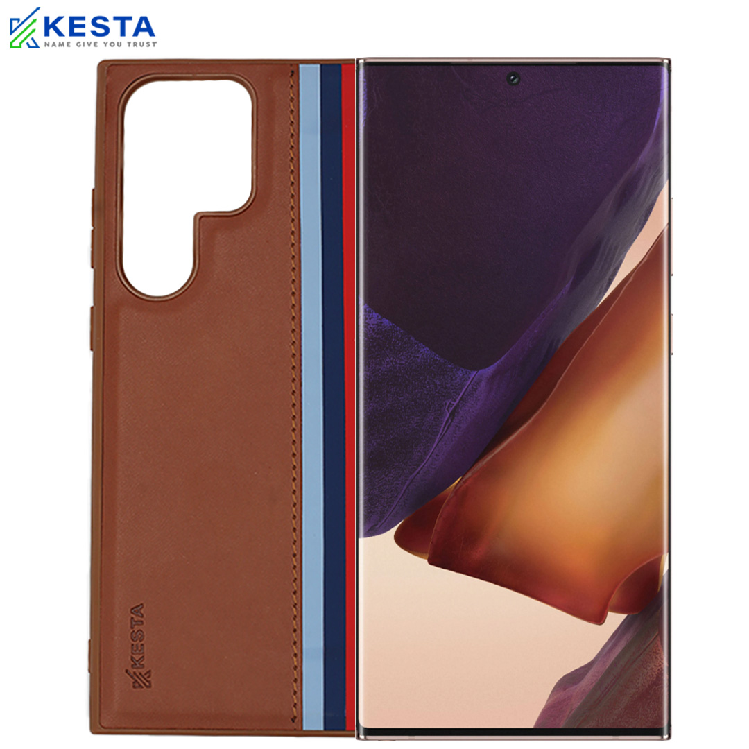 Samsung S23 Ultra Cover - Phantom Brown Leather Case (Shock Proof)