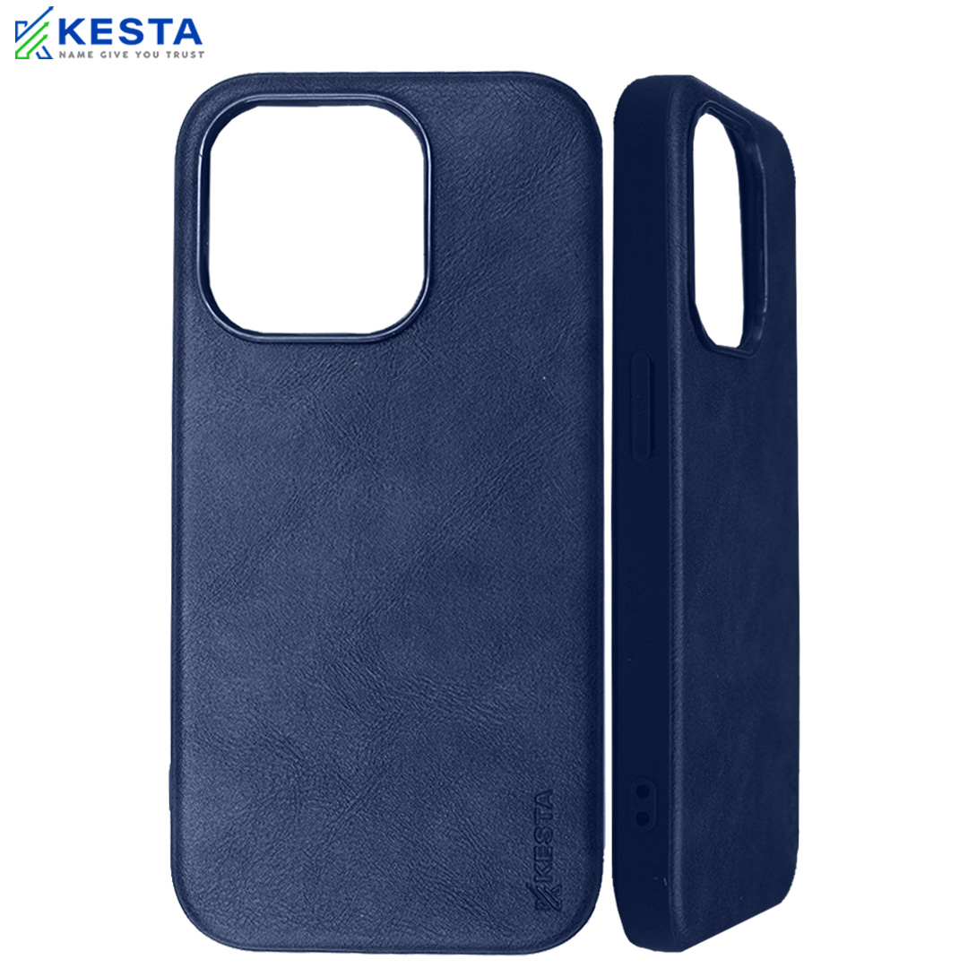 iPhone 14 Cover - Brave Blue Leather Case (Waterproof & Dustproof)