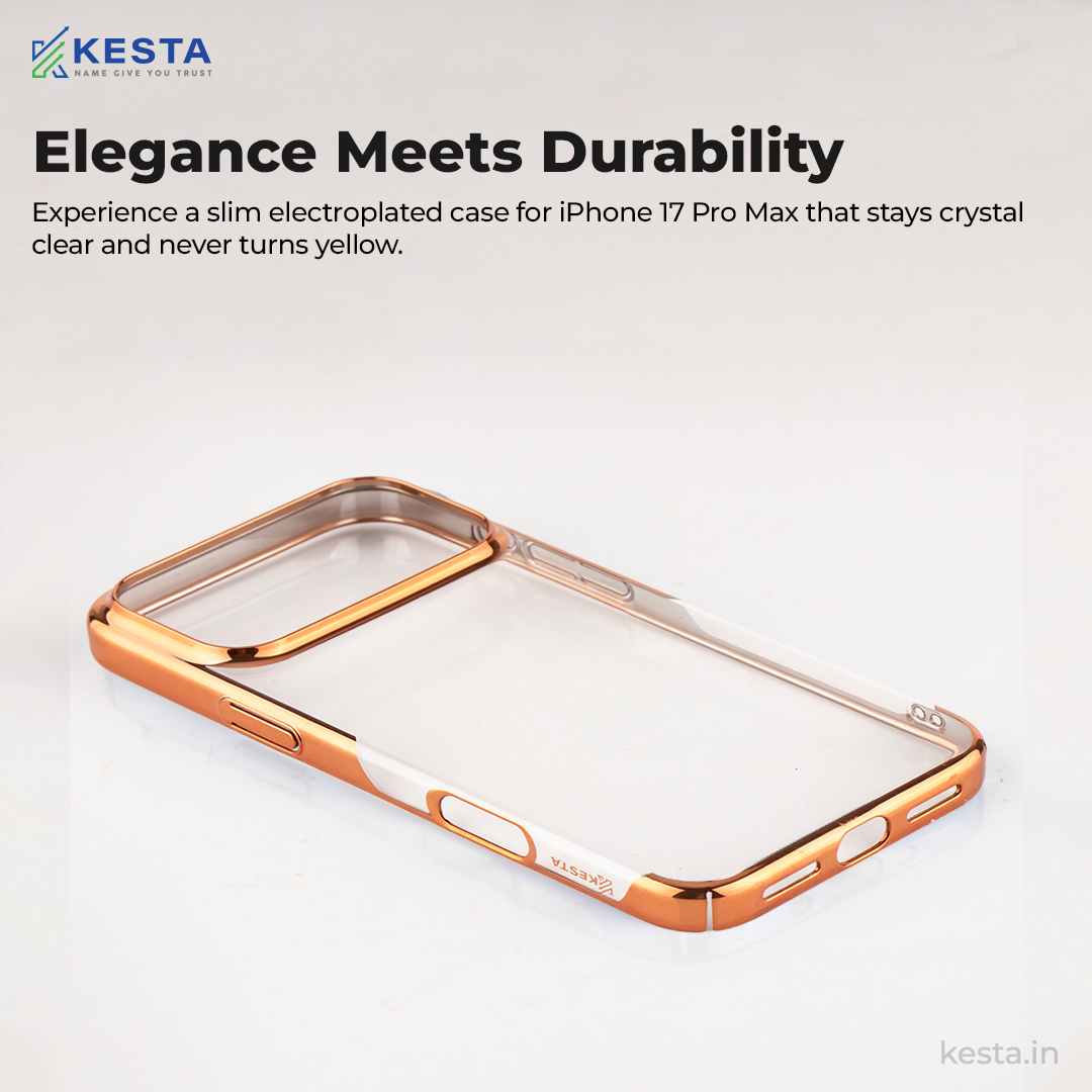 iPhone 17 Pro Max Cover - Orange Noble Transparent Case (Supports Irrelevent Drops)